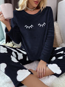 Pijama quentinho com Estampa de Nuvem