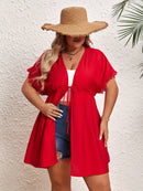 Saída de Praia Plus Size Manga Morcego