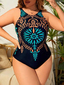 Maiô Plus Size Elegância do Oceano