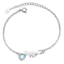 Pulseira Prata 925 Gatinho e Gota