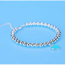 Pulseira Prata 925 Pingente Coração