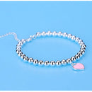 Pulseira Prata 925 Pingente Coração
