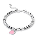 Pulseira Prata 925 Pingente Coração