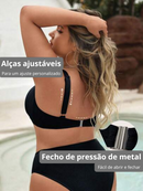 Top de Biquini Plissado Plus Size - 1 peça