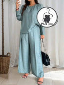 Conjunto Casual Viscose Poliamida Plus Size