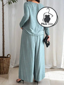 Conjunto Casual Viscose Poliamida Plus Size
