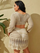 Saída De Praia Transparência Chic Plus Size