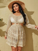Saída De Praia Transparência Chic Plus Size