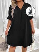 Vestido Charme Tropical Manga Flare Plus Size