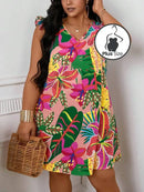 Vestido Flutuar De Flores Plus Size G (0Xl)