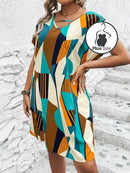 Vestido Plus Size Charme Moderno Em Tecido Poliéster