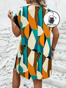 Vestido Plus Size Charme Moderno Em Tecido Poliéster