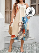 Vestido Plus Size Floral Com Bolsos G (0Xl)