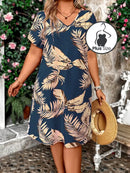 Vestido Verão Encantado Plus Size Azul Marinho / G (0Xl)